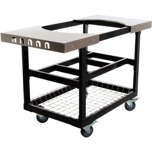 Primo Grills Primo Grills Accessories Primo Grills Cart Base with Basket and SS Side Shelves for Oval LG 300 & XL 400