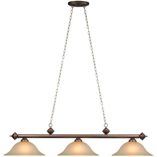 RAM Game Room Billiard Lighting RAM Game Room - 3 LT 60" OIL RUBBED BRONZE