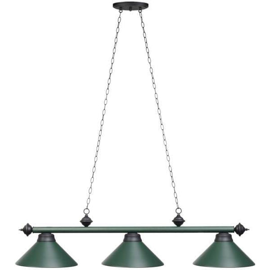 RAM Game Room Billiard Lighting RAM Game Room - 54" 3LT BILLIARD LIGHT- MATTE GREEN