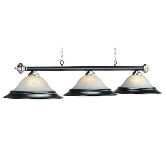 RAM Game Room Billiard Lighting RAM Game Room - 60" 3 LT BILLIARD LIGHT- MATTE BLK/ST
