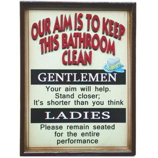 RAM Game Room Indoor Décor RAM Game Room - OUR AIM IS TO KEEP THIS BATHROOM CLEAN