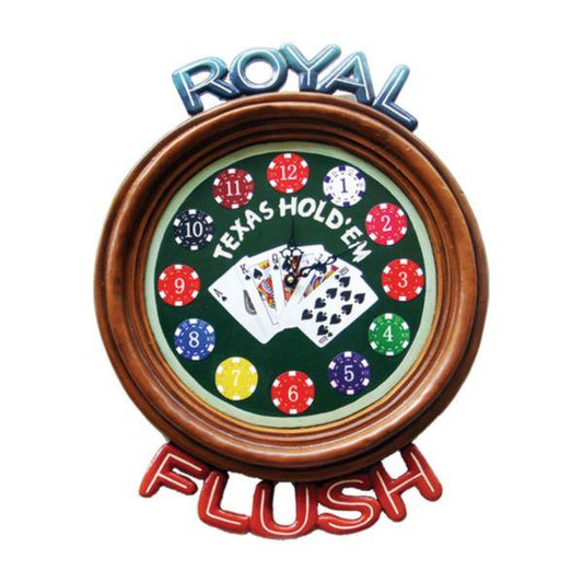 RAM Game Room Indoor Décor RAM Game Room - ROYAL FLUSH CLOCK