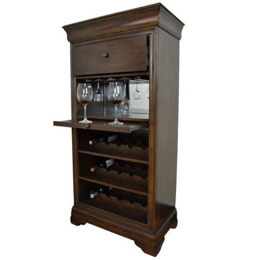 RAM Game Room RAM Furniture > Bars & Cabinets RAM Game Room - BAR CABINET W/ WINE RACK - CAPPUCCINO