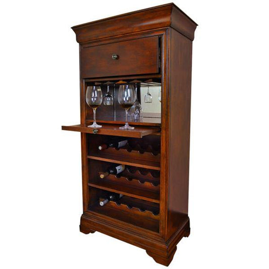 RAM Game Room RAM Furniture > Bars & Cabinets RAM Game Room - BAR CABINET W/ WINE RACK - CHESTNUT