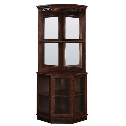 RAM Game Room RAM Furniture > Bars & Cabinets RAM Game Room - CORNER BAR CABINET - CAPPUCCINO