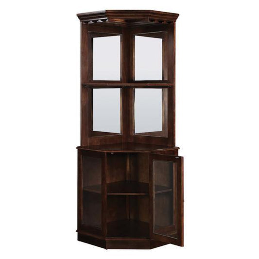 RAM Game Room RAM Furniture > Bars & Cabinets RAM Game Room - CORNER BAR CABINET - CAPPUCCINO