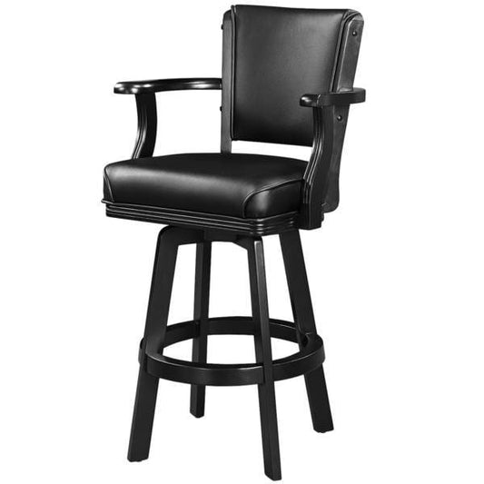 RAM Game Room RAM Furniture > Barstools RAM Game Room - SWIVEL BARSTOOL WITH ARMS-BLACK