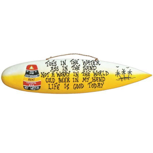 RAM Outdoor Décor Outdoor Décor RAM Game Room - TOES IN THE WATER SURFBOARD