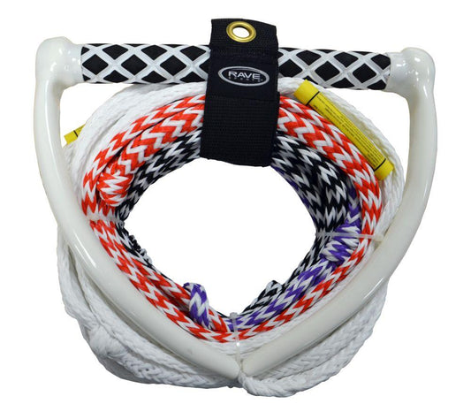 RAVE Towables - Ski/Wakeboard Ropes 75' 4-Section Ski Rope w/NBR Tractor Grip - Pro
