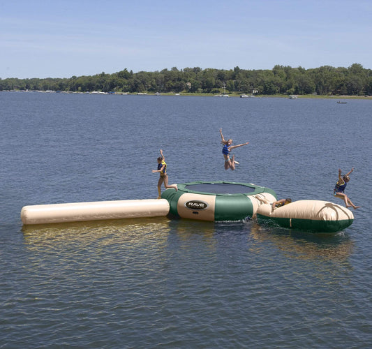 RAVE Water Trampolines - Reinforced Water Trampoline Aqua Jump 150 w/Launch and Log Northwoods