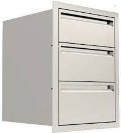 RO BBQ Access Door 350 Series 16-Inch Triple Access Drawer - RO BBQ | BBQ-350-DRW3