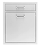 RO BBQ Combo Units 260 Series 20-Inch Single Drawer & Roll-Out Trash/Recycling Bin Combo - RO BBQ | BBQ-260-TR-DR1