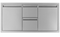 RO BBQ Combo Units 350 Series 42-Inch Door, Double Drawer & Roll-Out Trash Bin Combo - RO BBQ | BBQ-350-DDC-42TR