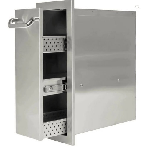 RO BBQ Outdoor Kitchen Acccessories 260 Series 8-Inch Spice Rack - RO BBQ | BBQ-260-SPNW-DRW