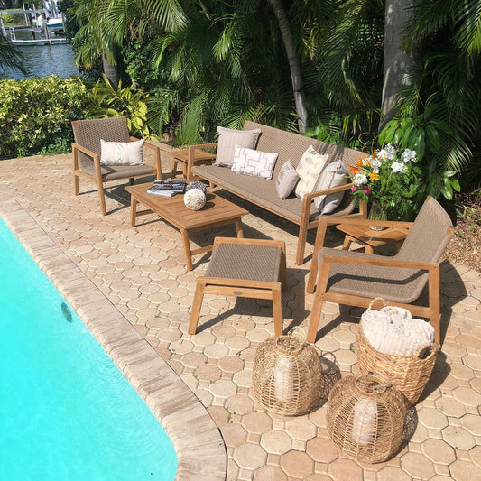 Royal Teak Collection Conversation Set Royal Teak Collection 7-Piece Admiral Conversation Set