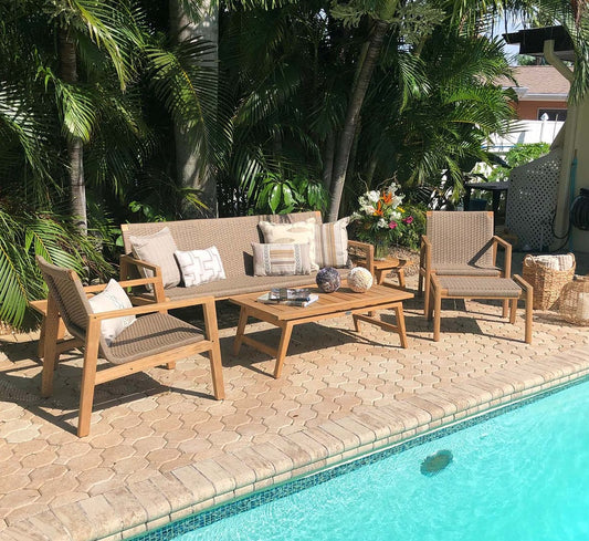 Royal Teak Collection Conversation Set Royal Teak Collection 7-Piece Admiral Conversation Set