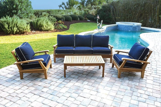 Royal Teak Collection Conversation Set Royal Teak Collection Miami 3 Seater Sofa | Coffee Table | 2 Chairs | 6 Piece Conversation Set – MIA3
