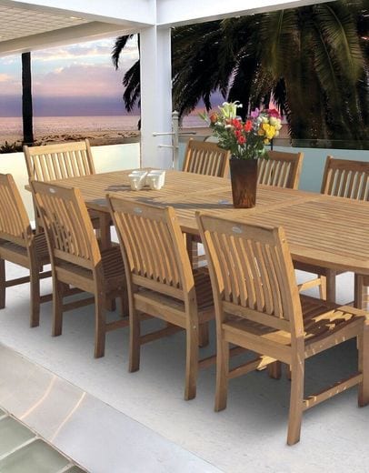 Royal Teak Collection Outdoor Chair Royal Teak Collection Compass Dining Side Chair – COMSC