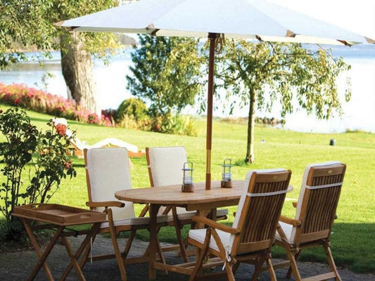 Royal Teak Collection Outdoor Teak Dining Set Royal Teak Collection | Oval Family Expansion Table 6 Piece Teak Dining Set – FEO6