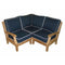 Royal Teak Collection SANIBEL SECTIONAL Royal Teak - Base Module Corner and 2 Sides W/Arms | MIASPBS