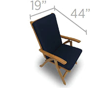 Royal Teak Collection SANIBEL SECTIONAL Royal Teak Collection Estate Fullback Cushion-Navy- CUFN