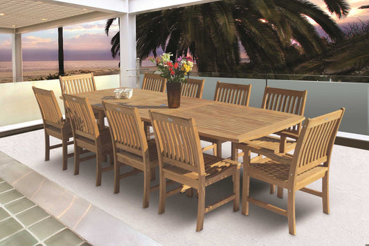 Royal Teak Collection TABLES Royal Teak Collection Large Rectangular Expansion Family Table – FER10