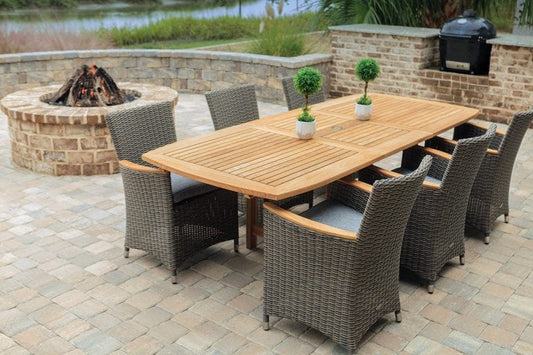 Royal Teak Collection TEAK TABLES Royal Teak Collection | 72/96 Family Expansion Table Rectangular | FER8