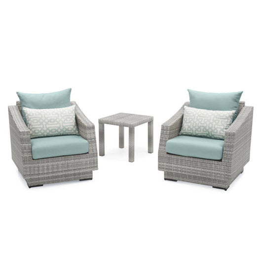 RST Brands Outdoor Furniture Cannes™ Club Chairs & Side Table