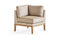 South Sea Outdoor Living Chair with Cushion Light Brown / Taupe Candace Deep Seating Patio Sectional Corner Chair with Cushion