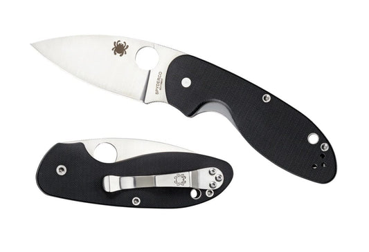 Spyderco Knives : Folding Blade Spyderco Efficient Folder 3.0 in Plain Black G-10 Handle