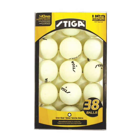 Stiga Table Tennis Stiga 38-Pack Balls (White)