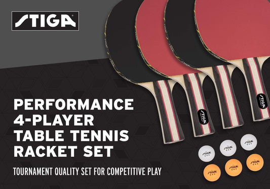 Stiga Table Tennis STIGA - Performance Table Tennis Set (4 player set) - T1365