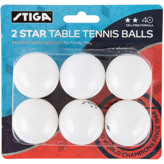 Stiga Table Tennis Stiga Two-Star Balls (White)