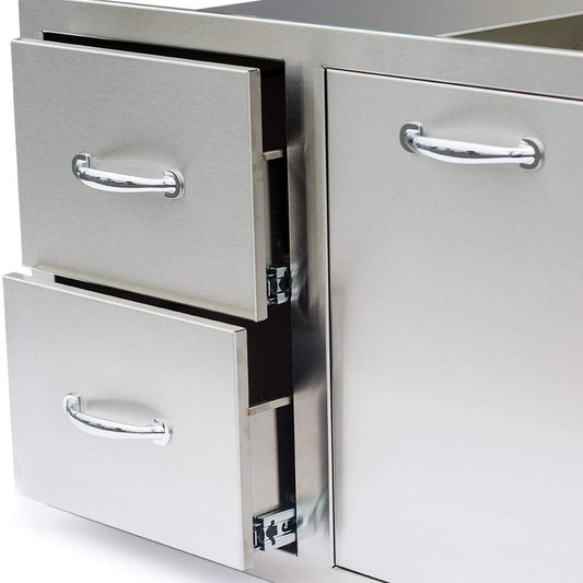 Summerset Grills Combo Units Combo, 33" Stainless Steel - 2-Drawer & Vented LP Tank Pullout Drawer