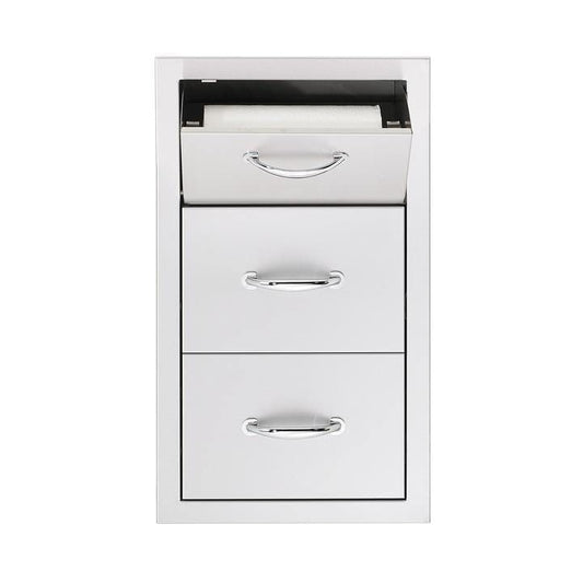 Summerset Grills Combo Units Summerset Grills - 17" Vertical 2-Drawer & Paper Towel Holder Combo