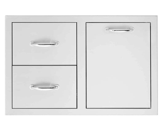Summerset Grills Combo Units Summerset Grills - 33" 2-Drawer & Vented LP Tank Pullout Drawer Combo