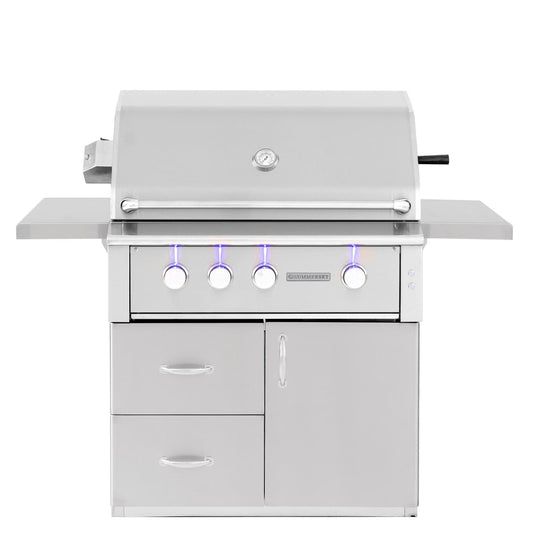 Summerset Grills Luxury Gas Grill Propane Summerset Alturi 36-Inch 3-Burner Free Standing |Propane OR Natural Gas | Grill With Stainless Steel Burners & Rotisserie - ALT36T