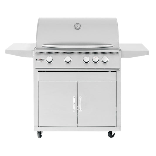 Summerset Grills Premium Gas Grill Propane Summerset Sizzler 32-Inch 4-Burner | Free Standing | Propane OR Natural Gas | Grill With Rear Infrared Burner - SIZ32