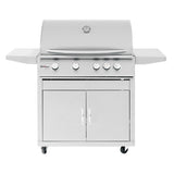 Summerset Grills Premium Gas Grill Propane Summerset Sizzler 32-Inch 4-Burner | Free Standing | Propane OR Natural Gas | Grill With Rear Infrared Burner - SIZ32