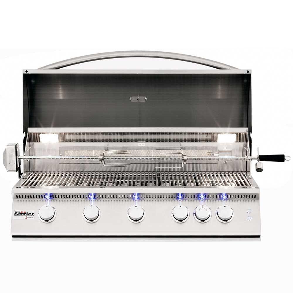 Summerset Grills Premium Gas Grill Summerset Sizzler Pro 40-Inch 5-Burner | Free Standing | Natural Gas OR Propane | Gas Grill With Rear Infrared Burner - SIZPRO40