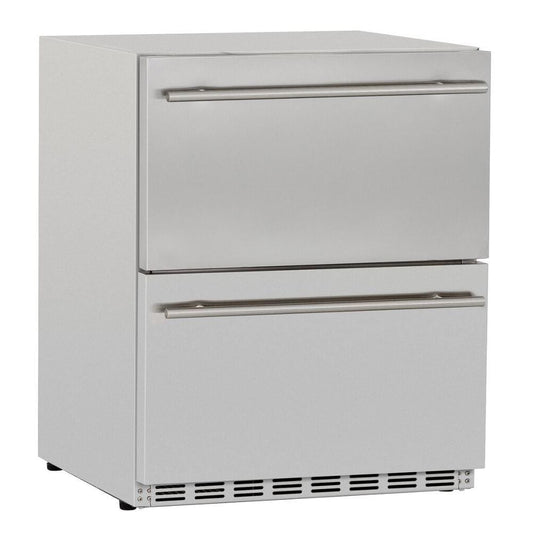 Summerset Grills Summerset Refrigeration Refrigerator, 2 Drawer, 24" Deluxe Outdoor Rated - 5.3ft3