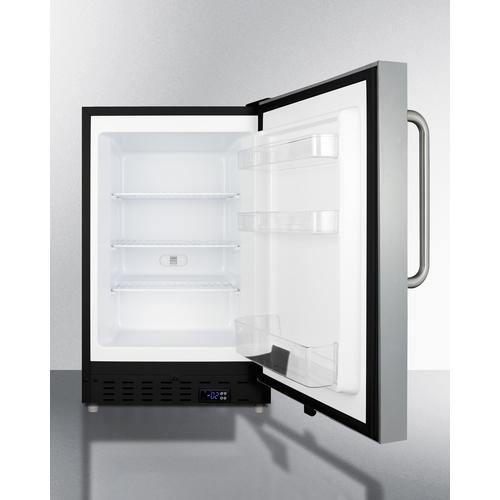 Summit All-Freezer 2.68 cu. ft. Manual Defrost Upright Freezer in Stainless Steel, ADA Compliant