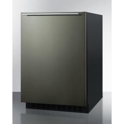 Summit All-Refrigerator 24" 4.6 cu.ft. Black Stainless Steel Compact Refrigerator