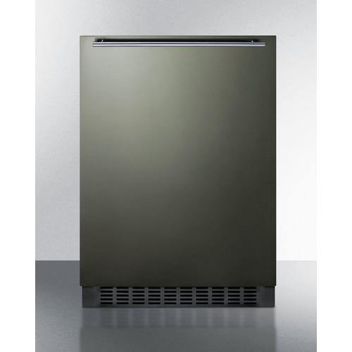 Summit All-Refrigerator 24" 4.6 cu.ft. Black Stainless Steel Compact Refrigerator