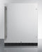 Summit All-Refrigerators 24" 4.2 cu.ft. Stainless Steel Built-In Undercounter Compact Refrigerator - ADA Compliant