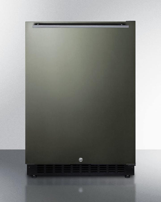 Summit All-Refrigerators 24 in. 4.8 cu. ft. Mini Fridge in Black Stainless Steel