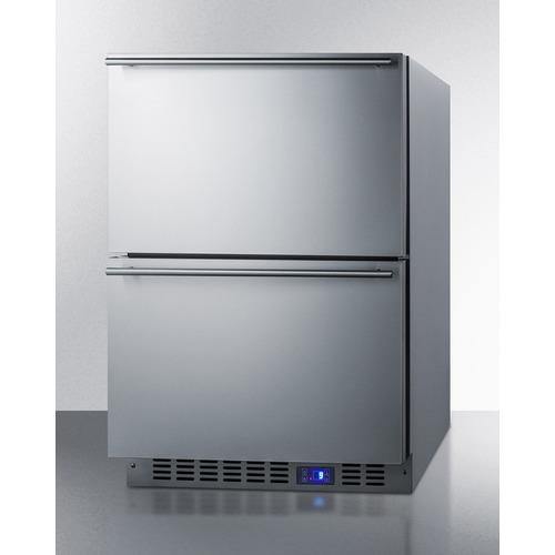 Summit Classic All-Refrigerator 24" Wide Built-In 2-Drawer All-Refrigerator