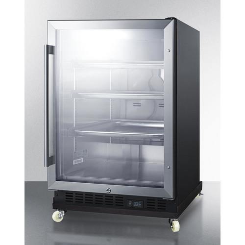 Summit Commercial Beverage Center 24" Wide Built-In Mini Reach-In Beverage Center with Dolly