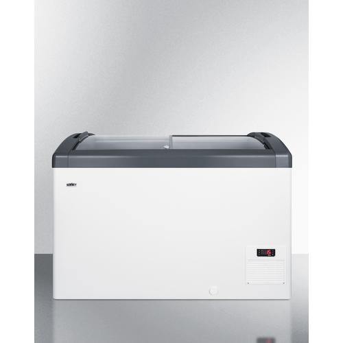Summit Commercial Chest Freezers Commercial 60" 14.8 cu.ft. White with Sliding Glass Door & Lock Chest Freezer
