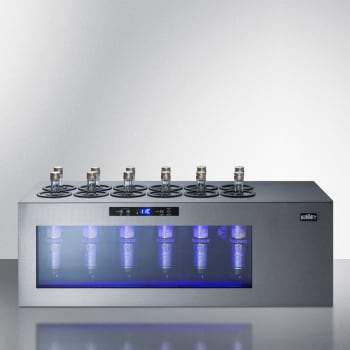 Summit Commercial Countertop Wine Cooler Countertop Wine Cooler with Upright 12 Bottle Storage, Compressor-Based Cooling, Temperature Memory Function, Automatic Defrost, Control Panel Lock, and 100% CFC Free Design